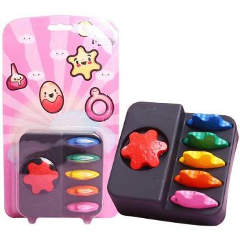 Children's 6-Color Snowflake Crayon Set