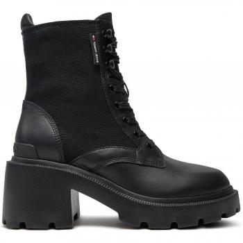 Bottes Mid-heel Tommy Jeans Mix Media Femme Noir 40