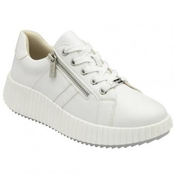 Kora White Zip-Up Women's Trainers
