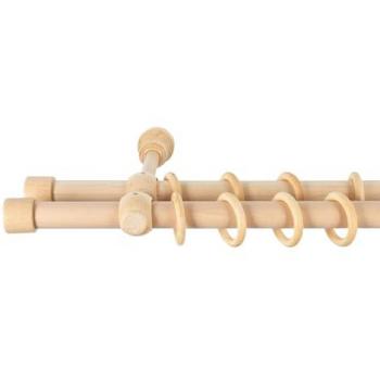 Gardinenstange SN DECO GROUP Cafiro 2-läufige Gardinenstange, 360 cm, naturfarben