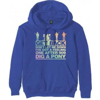 Hoodie Get Back Beatles – Unisex XXL blu reale