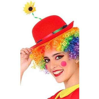 Cappello da Pagliaccio con fiore multicolore