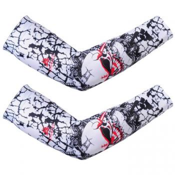 Brave Pioneer Manchon de bras floral UV (Blanc, M)