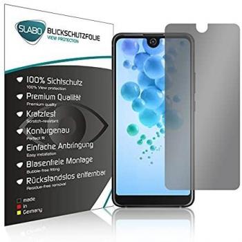 Schwarze Slabo Blickschutzfolie für Wiko View 2 Pro – Display Privacy