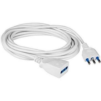 Prolunga Poly Pool PP0386, 3 m, Spina 16 A, Presa Bivalente, Bianco