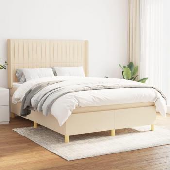 VidaXL Boxspringbett mit Matratze Creme