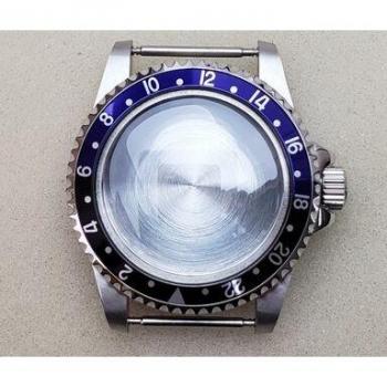 Cadre 39,5 mm en acier inoxydable, compatible 8215/8200/2813, mouvement à verre acrylique