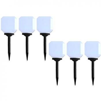 VidaXL 6-Piece Outdoor Solar LED Spherical Lamps 20 cm RGB