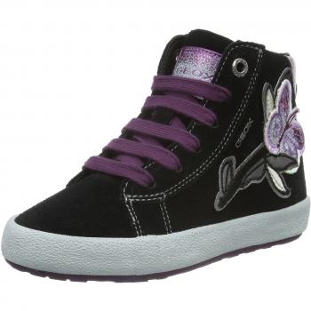Geox Jr Witty F, Scarpe Sportive Alte Bambina, Nero, 24 EU