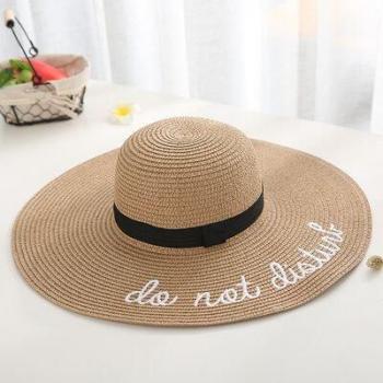 Youth Straw Hat with Embroidery