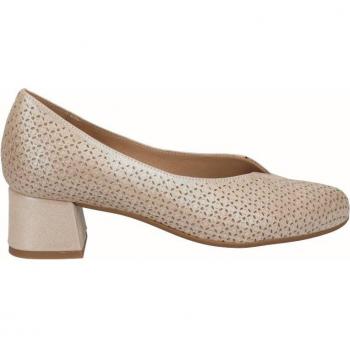 Zapatos de salón de piel para mujer en color beige