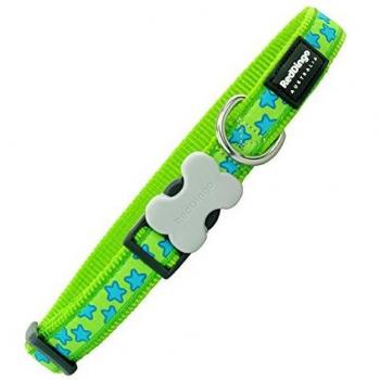 Red Dingo Star Pattern Dog Collar 31-47 cm