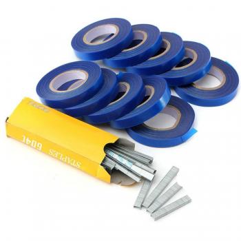 ALLOME Garden Plant Tying Tool with 10 Tape Rolls for Flowers and Vegetables