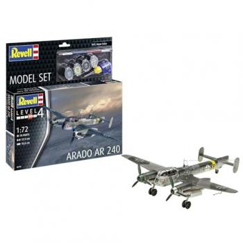 Revell Modell Set Arado AR-240 1:72 Bausatz mit 70 Teilen für Bastler ab 12 Jahren