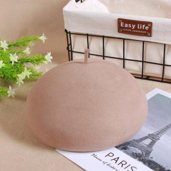 Solid Wool Beret for Women