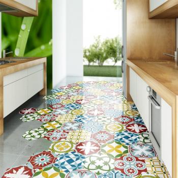 Vinilo de Baldosas Hexagonales Enricia – Solución Completa Pared y Suelo