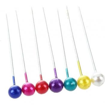 Aiguilles de couture avec perles multicolores