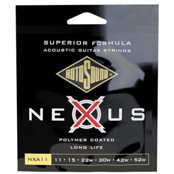 Bronze Phosphor Revêtue NXA11 – Cordes acoustiques Rotosound – 11‑52