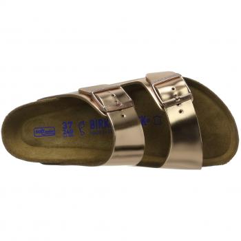 Chinelos Birkenstock Arizona Soft Footbed Cobre Metálico Feminino