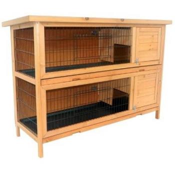 PawHut Recinto Gabbia Coniglio in Legno Massiccio Pineto