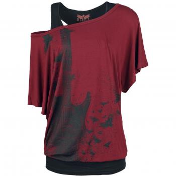 Camiseta When The Heart Rules The Mind Mujer Burdeos/Negro