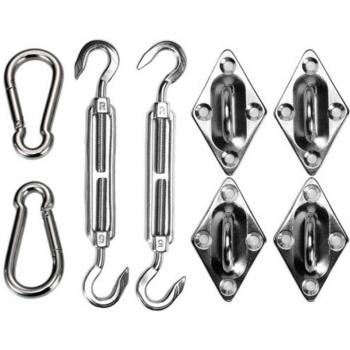 RVS Zonneschaduw Fittings Set