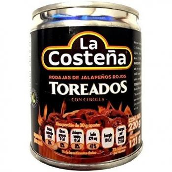 La Costena, Scheiben von Jalapeno Nachos, rot, Toreados, 4er Pack (4x220g)