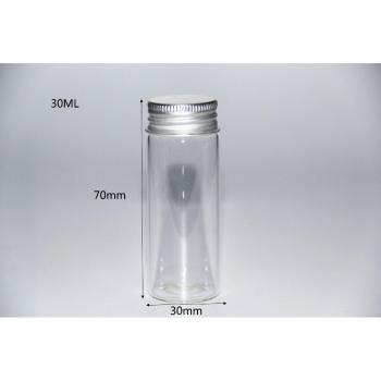 50pcs Assorted Sizes Clear Glass Bottles for Perfume and Food
