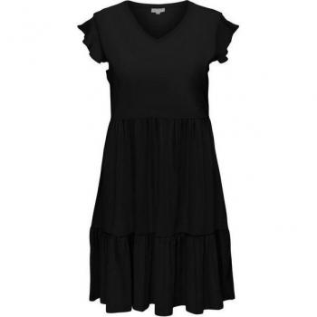 ONLY CARMAKOMA Jerseykleid »CARMAY LIFE CAP SL FRILL DRESS JRS NOOS«, Sommerkleid