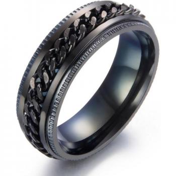 Stainless Steel Spin Chain Ring