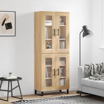 Buffet de Salon Chêne Sonoma 69,5x34x180 cm Bois d'Ingénierie