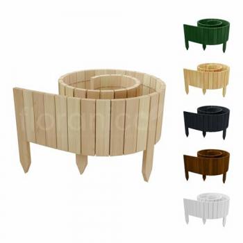Clôture flexible en bois de pin 200 x 30 cm Floranica Rollborder II non imprégnée