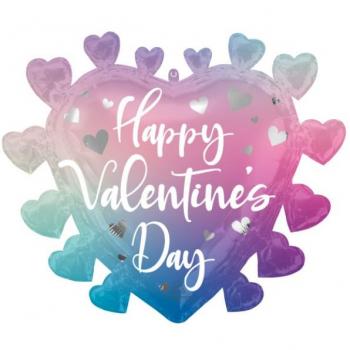 Herz Folienballon Happy Valentinstag