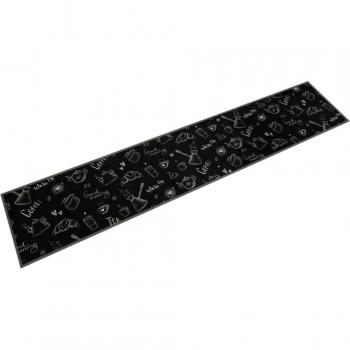 Velours de cuisine Prolenta – Tapis lavable Morning Noir 60×300 cm