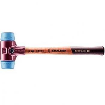 Maillet Halder Simplex TPE Flexible – Boîtier Fonte Malléable & Manche en Bois (D = 40 mm)