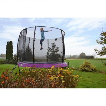 EXIT Elegant Trampolin Ø305 cm mit Sicherheitsnetz Economy – Grau