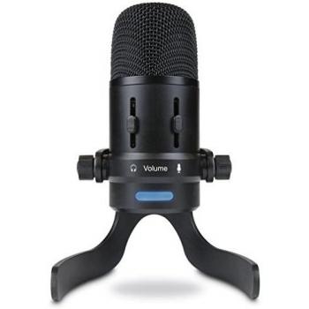 Cyber Acoustics USB Condenser Microphone for Podcasts/Gaming/Vocal/Music/Studio and Computer Recordings (CVL-2004)