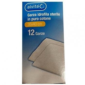 Alvita garza compressa idrofila 36x40cm 12 pezzi