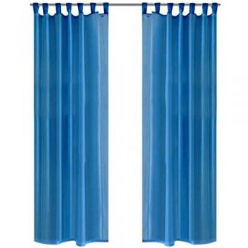 Turquoise Sheer Window Panels 140 x 175 cm