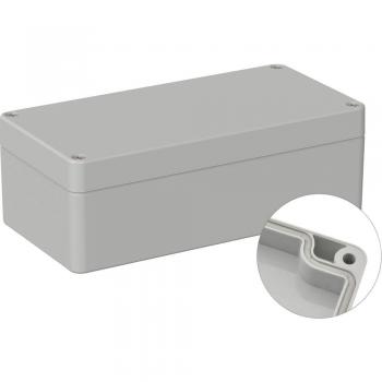 Enveloppe universelle Tru Components TC‑9065472, 160 × 80 × 55 mm, finition gris clair (RAL 7035)