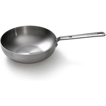 Skottsberg Wok + Pentola 28 cm Inox, Base Sandwich 3 Strati, Manico Argento