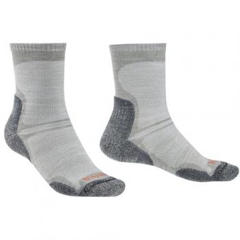 Gunmetal Bridgedale Merino Crew Socks – Ultralight, EU 36‑39 (Men)