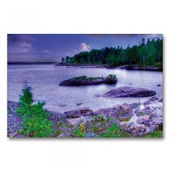 Leinwand Druck “Schwedens größter See” – Vänern im Mondschein, 90x60 cm