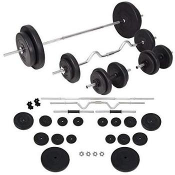 0 kg Barbell and Dumbbell Set vidaXL