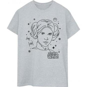 T-Shirt Femminile Star Wars: Leia Natale 4° Episodio in Cotone