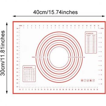 Tapis cuisine antiadhésif silicone 45×60 cm – Plaque étendue pour pâte à pizza