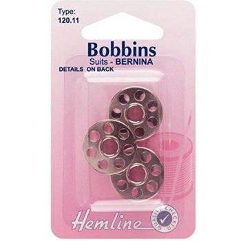 Hemline Metal Bobbins for Sewing Machines