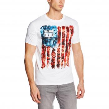 Walking‑Dead Männer‑American‑Blutshirt, weiß, M