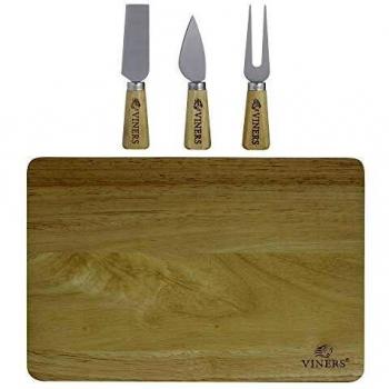 Viners Stainless Steel Cheese Board Gift Set