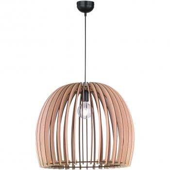 Reality Holz-Pendelleuchte R30256030 – A++ E27, Schwarz & Holzfarben